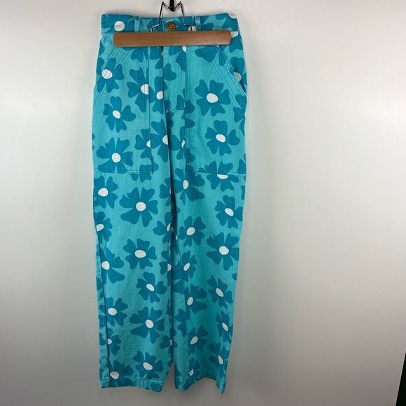 BIG BUD PRESS Blue Flower Classic Work Pants - Picture 2 of 11